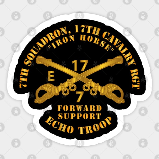 7th Sqn 17th Cav Regt - Echo Trp - Iron Horse Sticker by twix123844